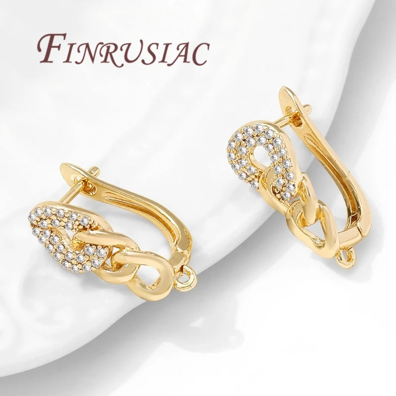 18K Gold Plated,Anti-Allergy Earring Hook Clasps,Supplies For Jewelry,Fasteners Earwires,Earrings Fixtures Accessories