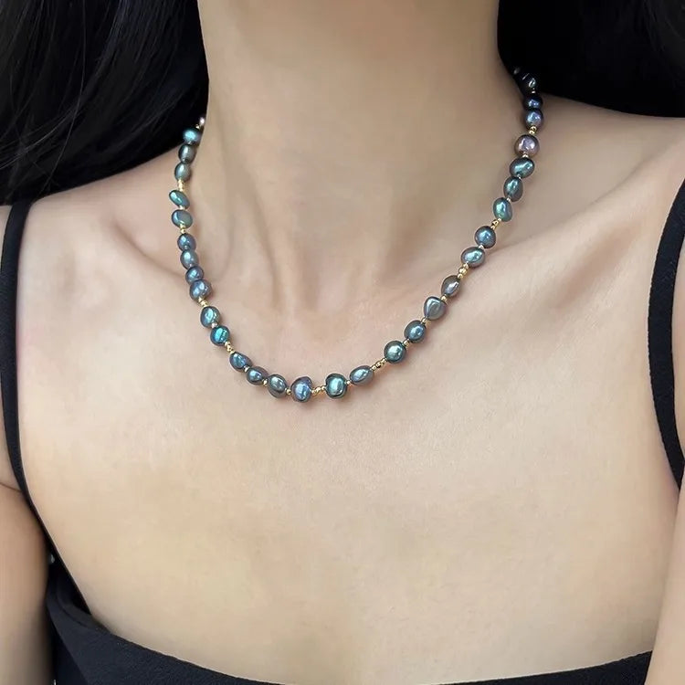 2024 New Design Natural Colorful Freshwater Pearl 14K Gold Filled Female Beads Chains Necklace Promotion Jewelry For Women Gifts