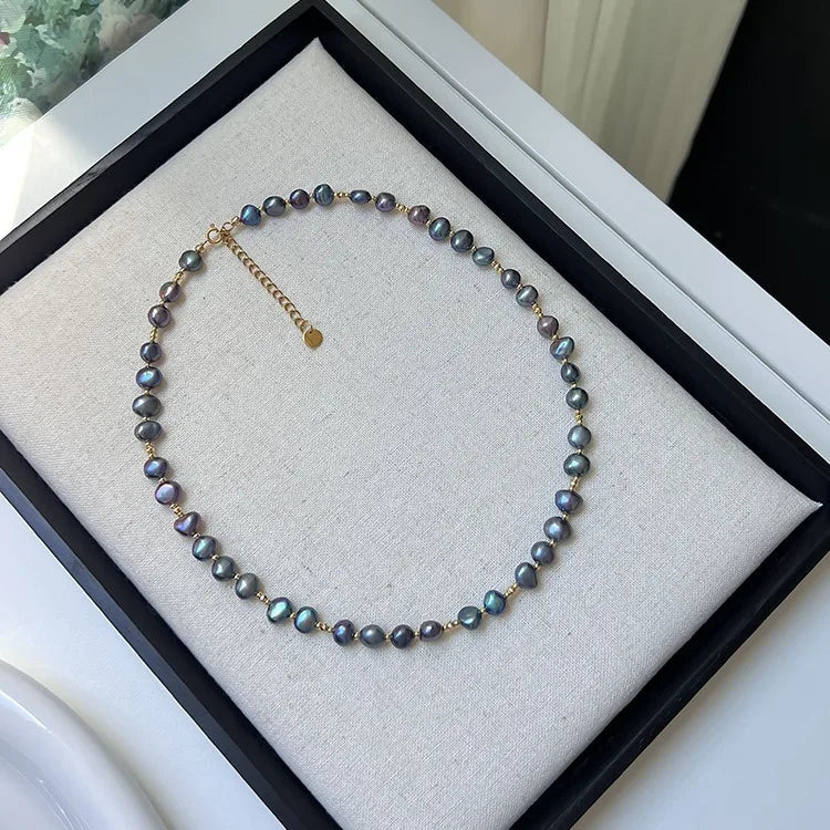 2024 New Design Natural Colorful Freshwater Pearl 14K Gold Filled Female Beads Chains Necklace Promotion Jewelry For Women Gifts